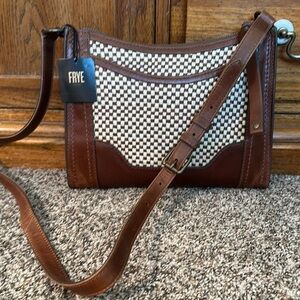 Frye NWT Mackenna Woven Jute Zip Crossbody - sold out online